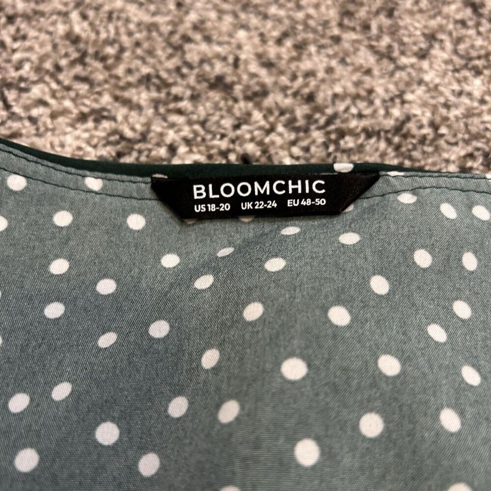 BloomChic Womens Green Polka Dot Dress 18-20 Pockets - Picture 5 of 8